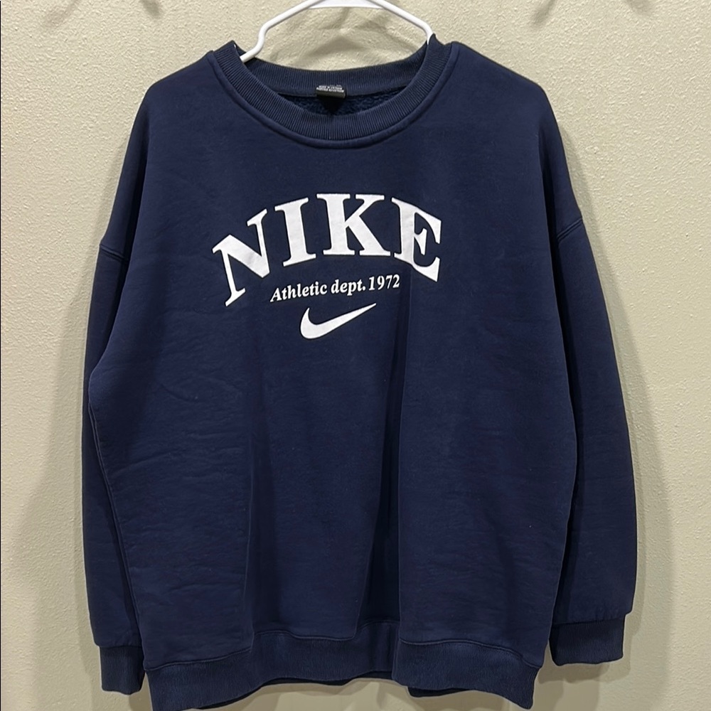 Nike Blue Crewneck Sweatshirt Classic Design